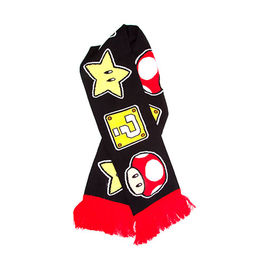 BUFANDA NINTENDO MUSHROOM, STAR & QUESTIONMARK