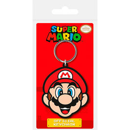 LLAVERO SUPER MARIO - MARIO FACE 6 CM