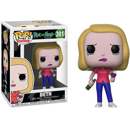 FIGURA POP RICK Y MORTY BETH WITH WINE GLASS 9 CM