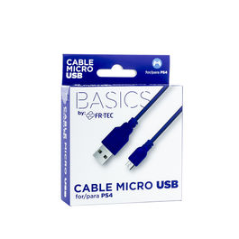 CABLE DE CARGA PARA MANDOS PS4 AZUL FR-TEC