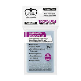 ULTIMATE GUARD PREMIUM SLEEVES PARA JUEGOS DE MESA MINI EUROPEAN (50)