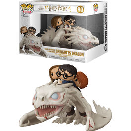 FIGURA POP HARRY POTTER GRINGOTTS DRAGON CON HARRY RON Y HERMIONE 15 CM