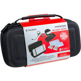 BIGBEN STARTER PACK FUNDA PROTECTORA + CRISTAL TEMPLADO + AURICULARES SWITCH / LITE