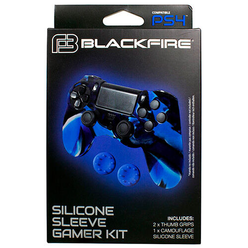 Funda Blackfire para Mando PS4 Silicona + 2 Grips - 8431305025955