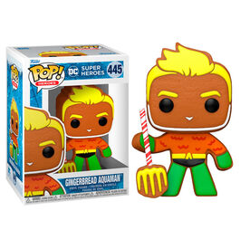 FIGURA POP DC COMICS HOLIDAY GINGERBREAD AQUAMAN 9CM