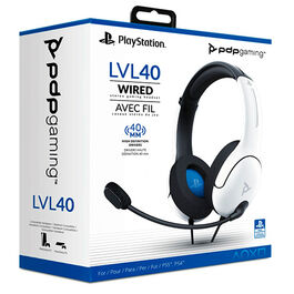 AURICULARES HEADSET PDP LVL40 WIRED STEREO BLANCO (PS5/PS4)