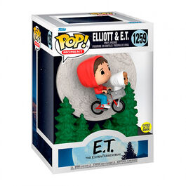 FIGURA POP E.T. EL EXTRATERRESTRE 40 TH ELLIOT IN BIKE FLYING MOMENT 25 CM