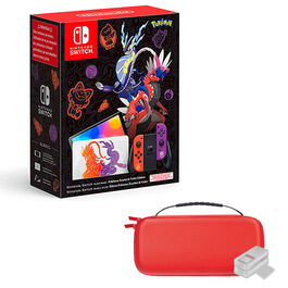 CONSOLA NINTENDO SWITCH OLED EDICION ESPECIAL POKEMON ESCARLATA Y PURPURA + FUNDA NUWA SWITCH