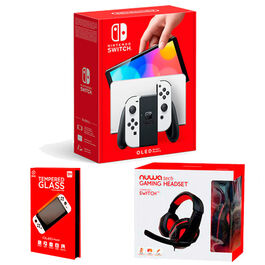 CONSOLA NINTENDO SWITCH OLED BLANCA PACK GAMEVIP