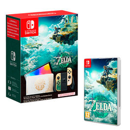 CONSOLA NINTENDO SWITCH OLED EDICION ESPECIAL ZELDA TEARS OF THE KINGDOM SWITCH + JUEGO ZELDA TEARS OF THE KINGDO SW