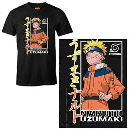 CAMISETA NARUTO UZUMAKI KONOHA BLACK L
