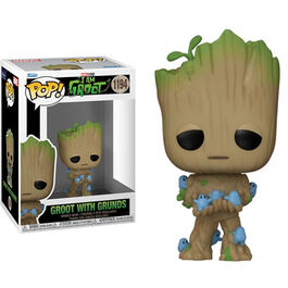 FIGURA POP MARVEL YO SOY GROOT - GROOT CON GRUNDS 9 CM