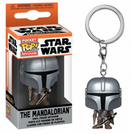 LLAVERO POP STAR WARS THE MANDALORIAN WITH DARK SABLE 4 CM