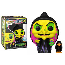 FIGURA POP DISNEY BLANCANIEVES EVIL QUEEN WITH RAVEN BLACK LIGHT EXCLUSIVE 9 CM