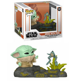 FIGURA POP STAR WARS GROGU FORCE WITH FROG 15 CM