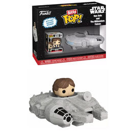 FIGURA BITTY POP STAR WARS HAND SOLO AND THE MILLENNIUM FALCON 2,5 CM