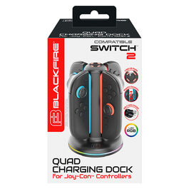 QUAD CHARGING DOCK FOR JOY-CON CONTROLLERS BLACKFIRE SWITCH 2