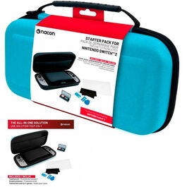 FUNDA STARTER PACK AZUL CELESTE NACON SWITCH 2