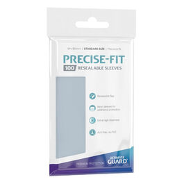 FUNDAS PRECISE-FIT SLEEVES CIERRE REUITILIZABLE TAMAÑO ESTANDAR TRANSPARENTE 100 UND