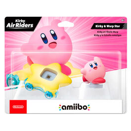 FIGURA AMIIBO COLECCION KIRBY AIR RIDERS KIRBY & WARP STAR