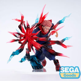 FIGURA JUJUTSU KAISEN YUJI ITADORI BLACK FLASH VERSION 15,5 CM LUMINASTA - SEGA