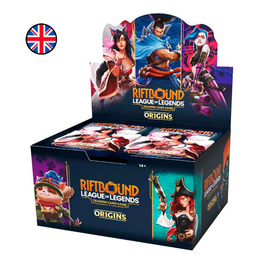 CARTAS RIFTBOUND ORIGINS LEAGUE OF LEGENDS CAJA DE SOBRES (INGLES)