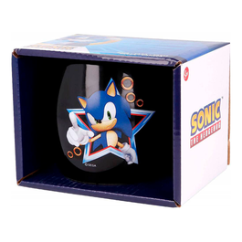 TAZA SONIC THE HEDGEHOG GLOBO NEGRO 380ML