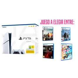 CONSOLA PS5 SLIM BLANCA CON LECTOR + 2º DUALSENSE + JUEGO A ELEGIR*
